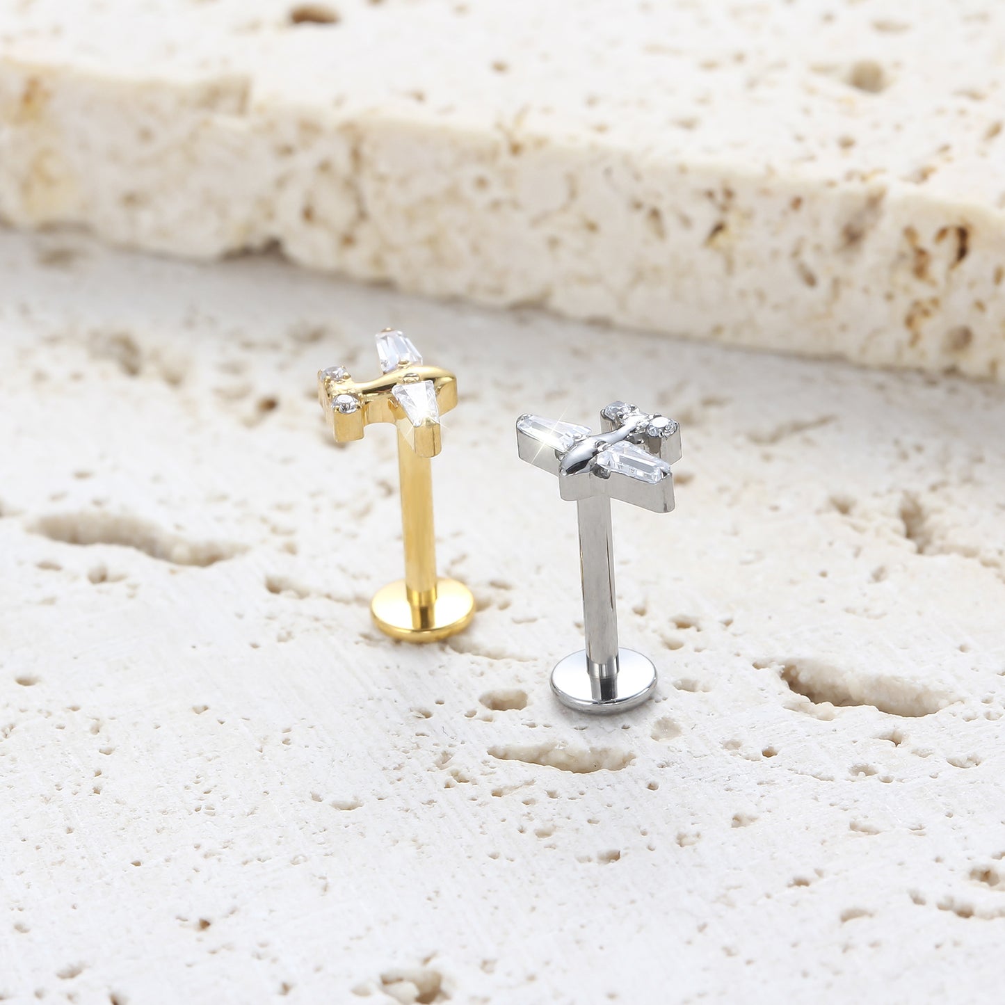 Piercing Labret Titânio G23 Joia Minimalista e Elegante