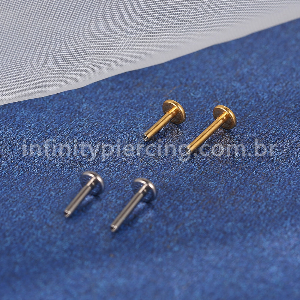 Haste Para Labret Titânio