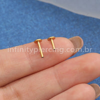 Haste Para Labret Titânio