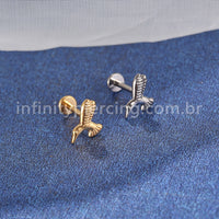 Piercing Labret Titânio Beija Flor