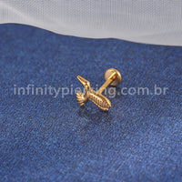 Piercing Labret Titânio Beija Flor
