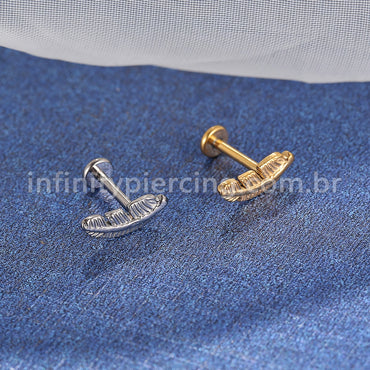 Piercing Labret Titânio Pena
