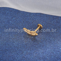 Piercing Labret Titânio Pena
