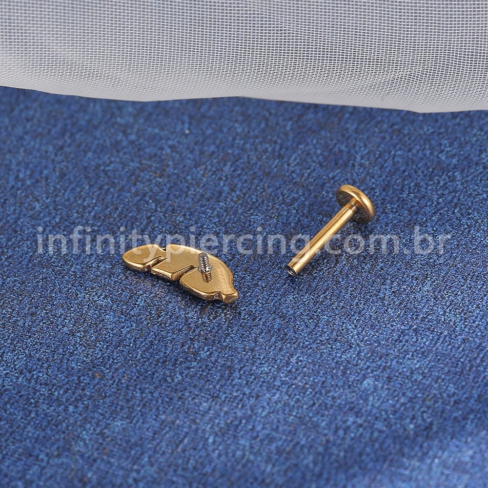 Piercing Labret Titânio Pena