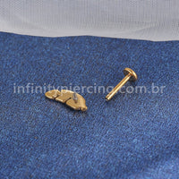 Piercing Labret Titânio Pena