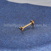 Piercing Labret Aço Cirúrgico Raio Zircônia