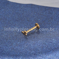 Piercing Labret Titânio Raio Rosca Interna