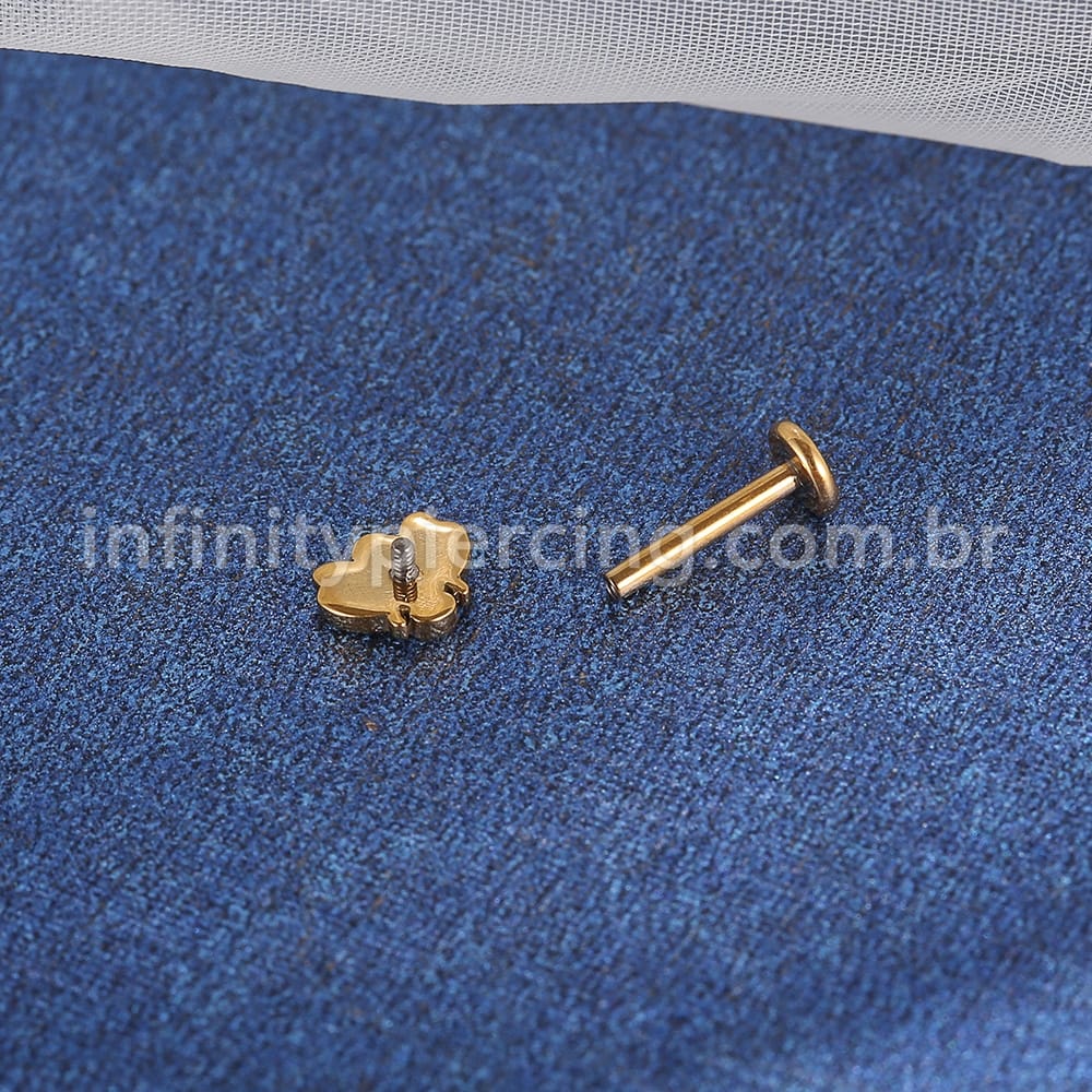 Piercing Labret Titânio Abelha
