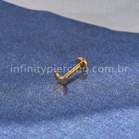 Piercing Labret Titânio Lua Rosca Interna