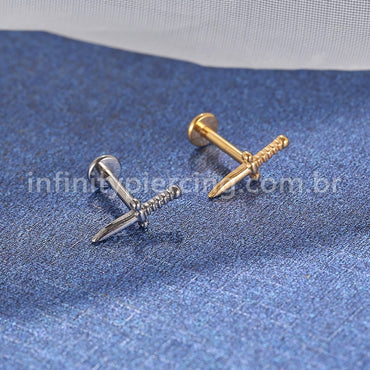 Piercing Labret Titânio Espada
