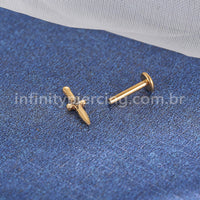 Piercing Labret Titânio Espada