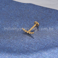 Piercing Labret Titânio Bolinhas