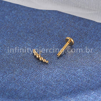 Piercing Labret Titânio Bolinhas