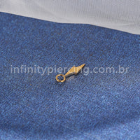 Pingente Para Piercing Titânio Mini Raio Zircônia