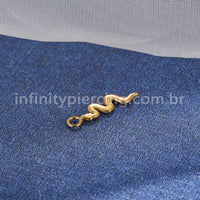 Pingente Para Piercing Titânio Cobra