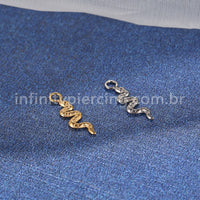 Pingente Para Piercing Titânio Cobra