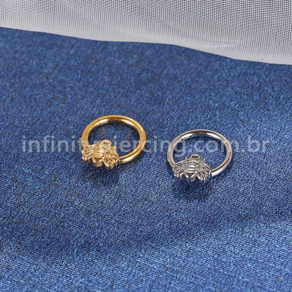 Piercing Argola Titânio Segmento Articulado Abelha