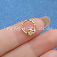Piercing Argola Titânio Segmento Articulado Abelha