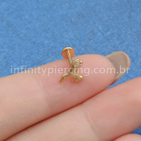 Piercing Labret Titânio Beija Flor
