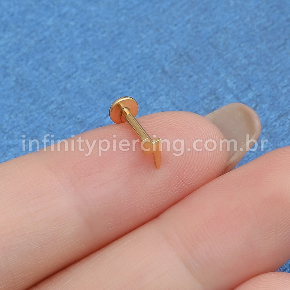Piercing Labret Titânio Raio Rosca Interna