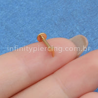 Piercing Labret Titânio Raio Rosca Interna