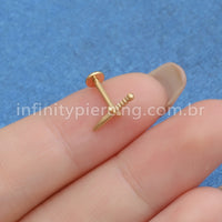Piercing Labret Titânio Espada