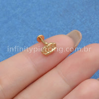 Piercing Labret Titânio Coroa