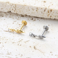 Piercing Labial em Titânio G23 com Design de Raio Suave