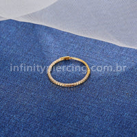 Piercing Argola Titânio Segmento Articulado Zircônia