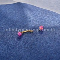 Piercing Microbell Curvo Aço Cirúrgico