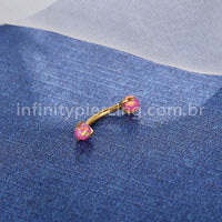 Piercing Microbell Curvo Aço Cirúrgico