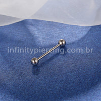 Piercing Barbell Titânio Rosca Interna