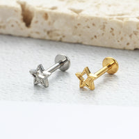 Piercing Labial em Titânio G23 em Formato de Estrela