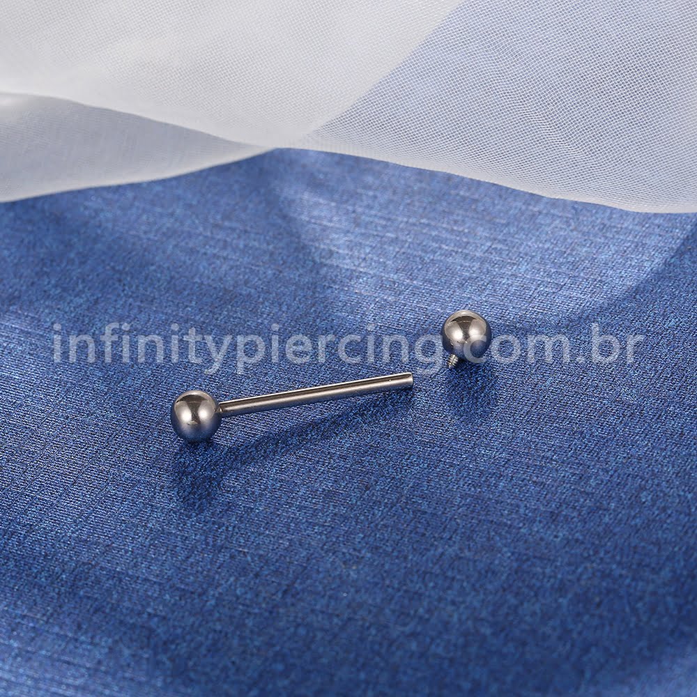 Piercing Barbell Titânio Rosca Interna