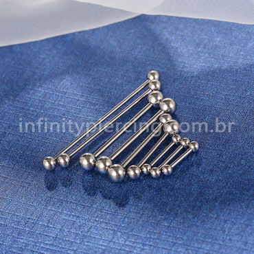 Piercing Barbell Aço Cirúrgico 316L Rosca Interna