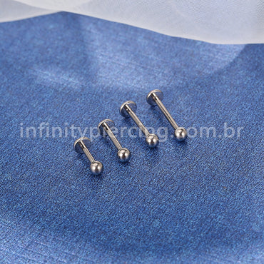Piercing Labret Nióbio Rosca Interna
