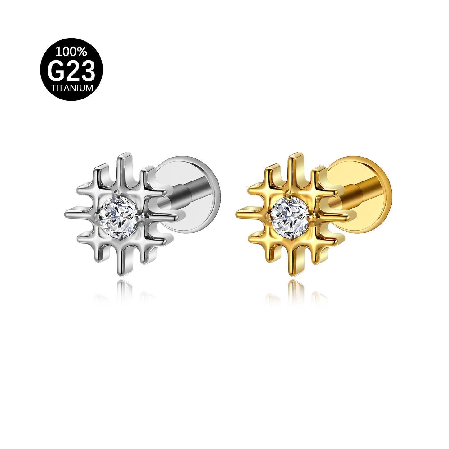 Piercing Labret em Titânio G23 com Design Irregular Orgânico – Estilo Moderno e Minimalista Sofisticado