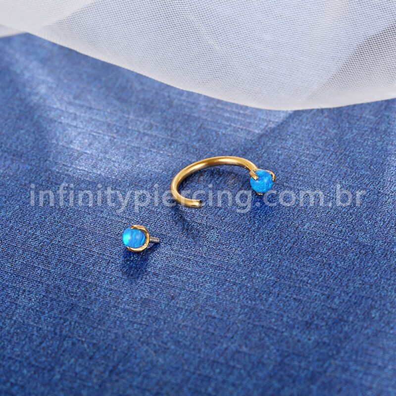 Piercing Ferradura Aço Cirúrgico Opala