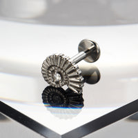 Piercing Labial em Titânio G23 Design Semi-Espiral
