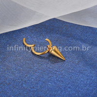 Piercing Argola Lisa Titânio Com Pingente Spike