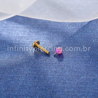 Piercing Labret Aço Cirúrgico Opala