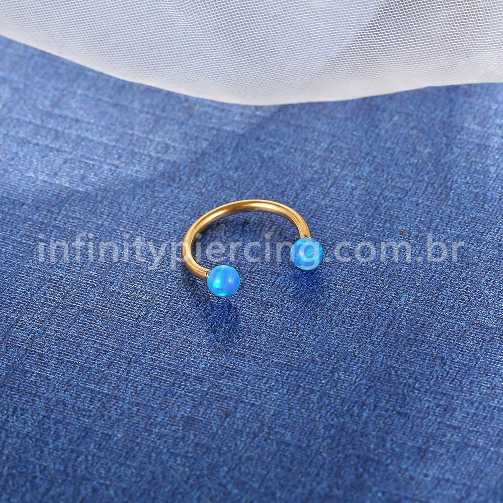 Piercing Ferradura Aço Cirúrgico Opala