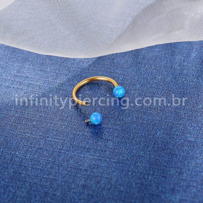 Piercing Ferradura Aço Cirúrgico Opala