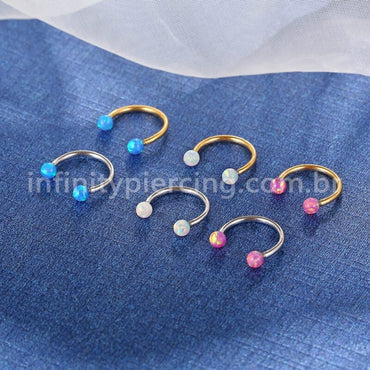 Piercing Ferradura Aço Cirúrgico Opala