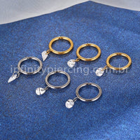 Piercing Argola Lisa Titânio Com Pingente