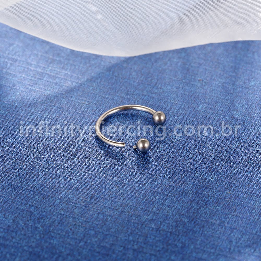 Piercing Ferradura Titânio Rosca Interna