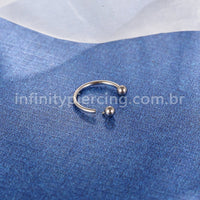 Piercing Ferradura Titânio Rosca Interna