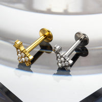 Piercing Labret Titânio G23 Design Delicado que Valoriza o Sorriso