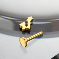 Piercing Labret Titânio G23 Design Delicado que Valoriza o Sorriso