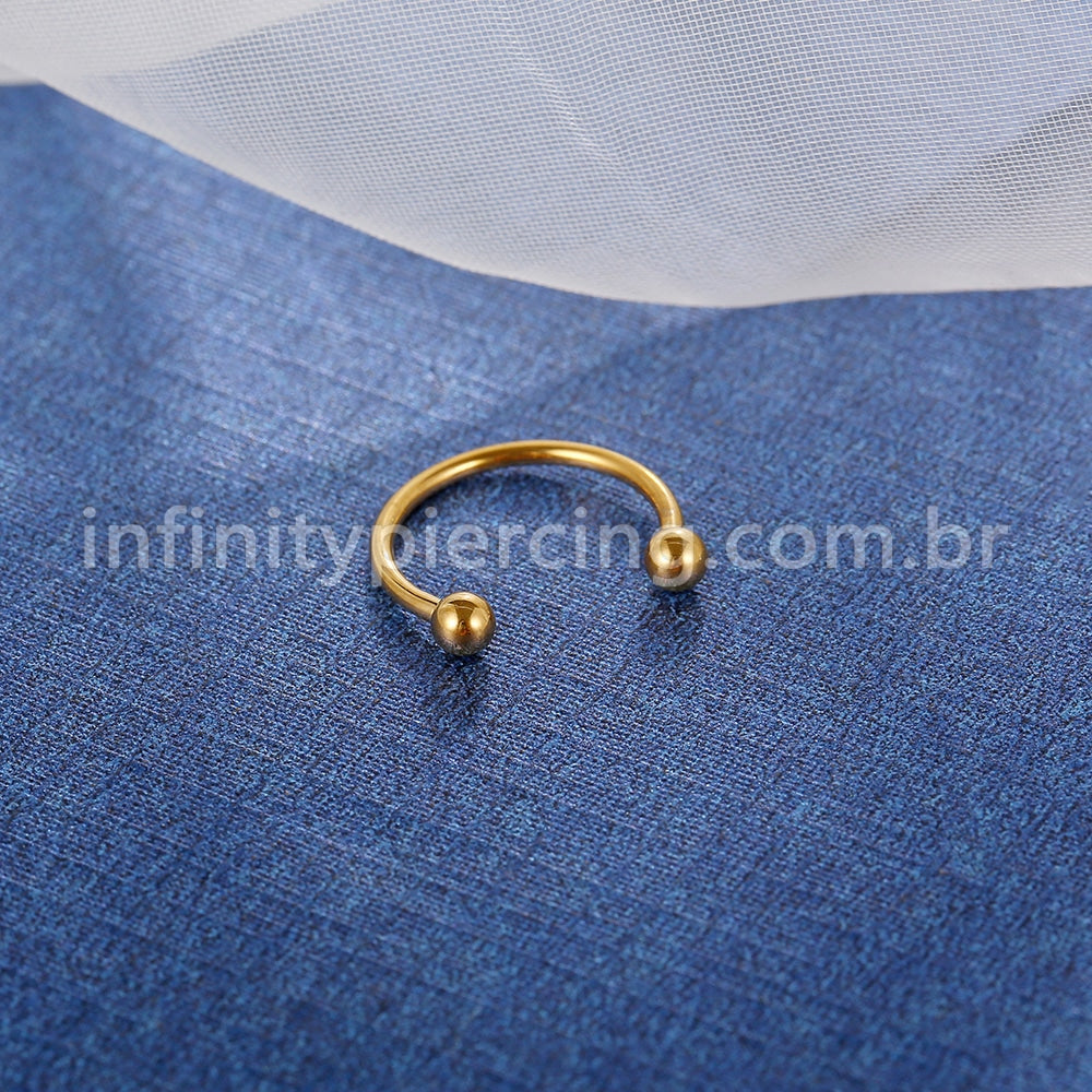 Piercing Ferradura Aço Cirúrgico 316L Rosca Interna